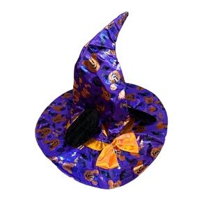 Disney Minnie Mouse Ear Witch Hat Orange Bow Halloween